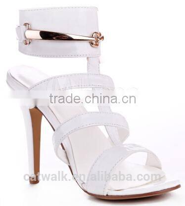 white color strap sandals big size shoes women sandals popularity 2015 night club sandal shoes