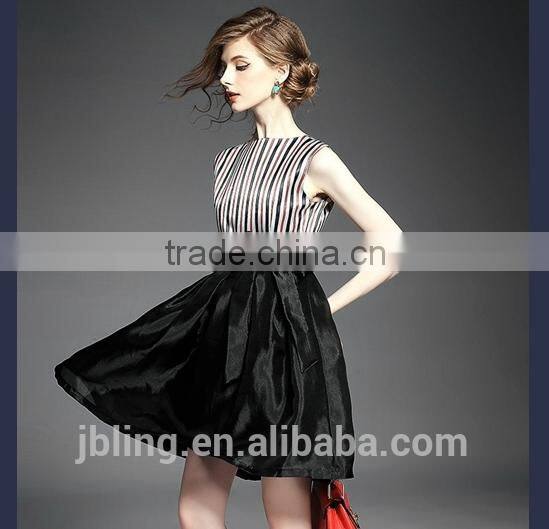 girls fashion sleeveless silk dress