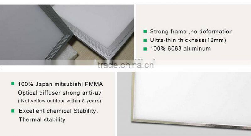 low price white/warm white panel light for office with square 60x60cm led panel light 32W led focus light price led tube light