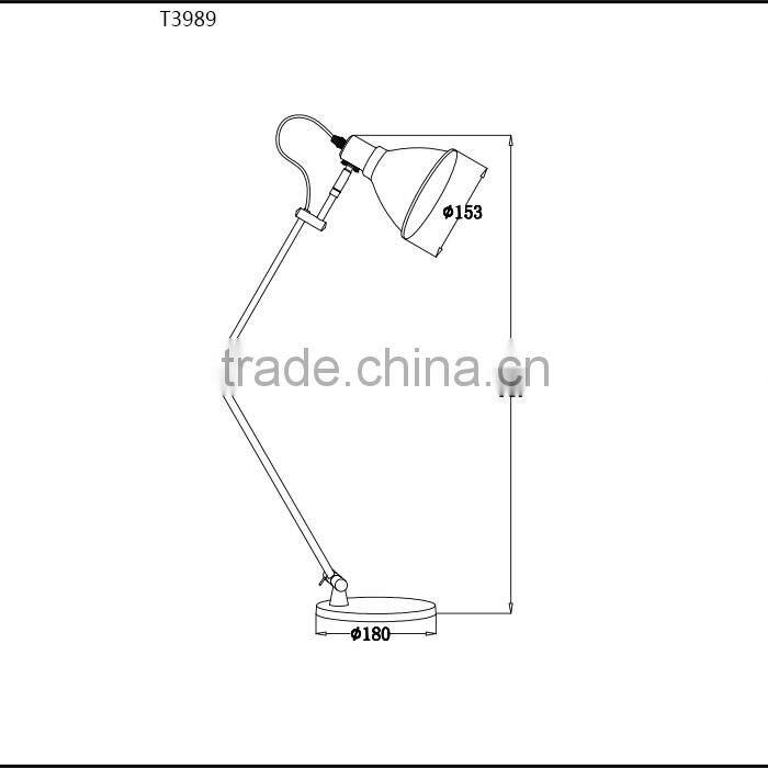 a table lamp with metal for shop or hotel made in china