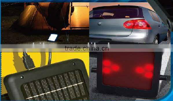 Solar powered LED light with USB