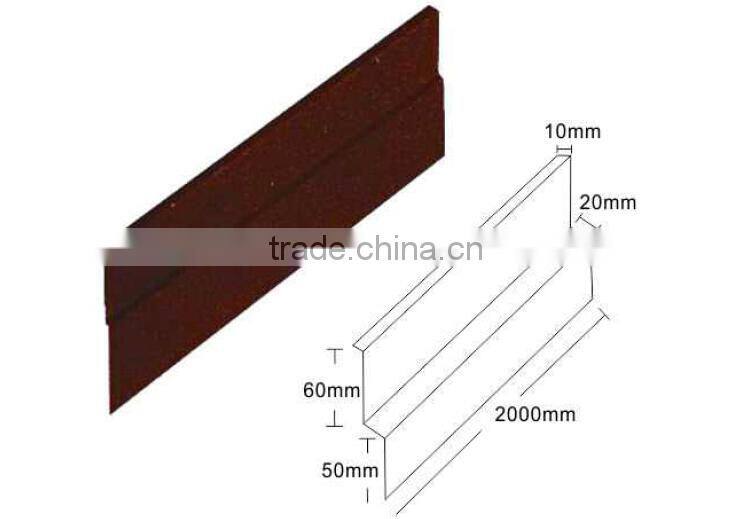 High selling sand coated side flashing tile for roof cover