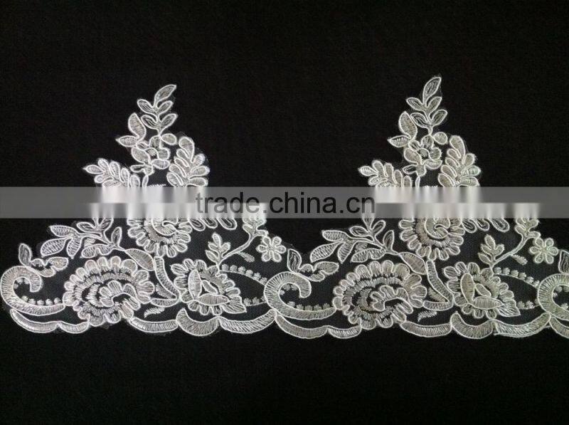 2015 new design white/ivory cord picot lace trimming