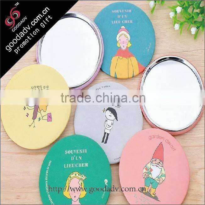 cheap small hand mirrorr with metal ring for makeup