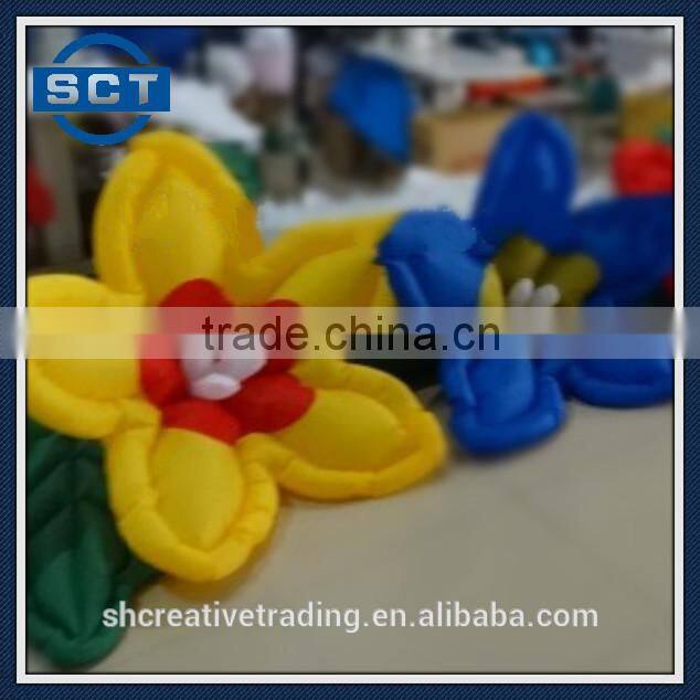 Coloful 10m Stage Backdrop Decorated with Air Garlands Inflatable Flower Chain