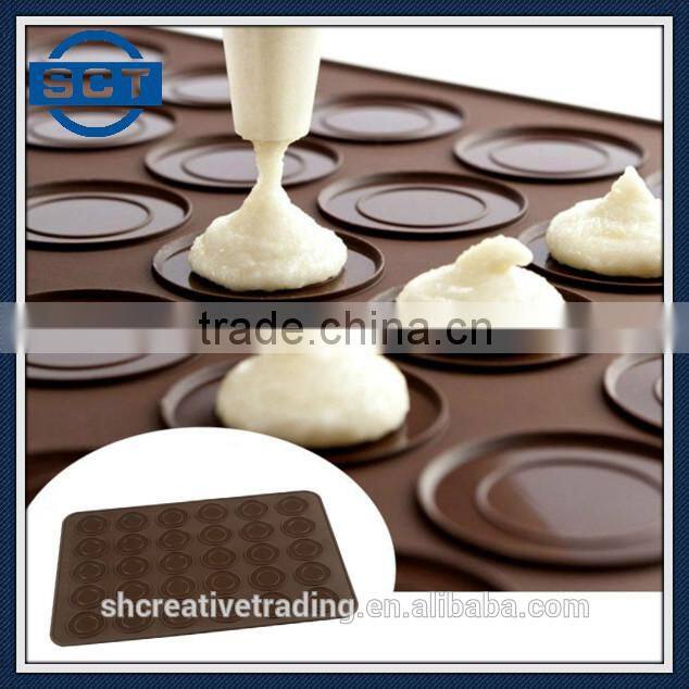 30 Capacity Silicone Macaron Baking Sheet Mat Muffin DIY Macaron Mould