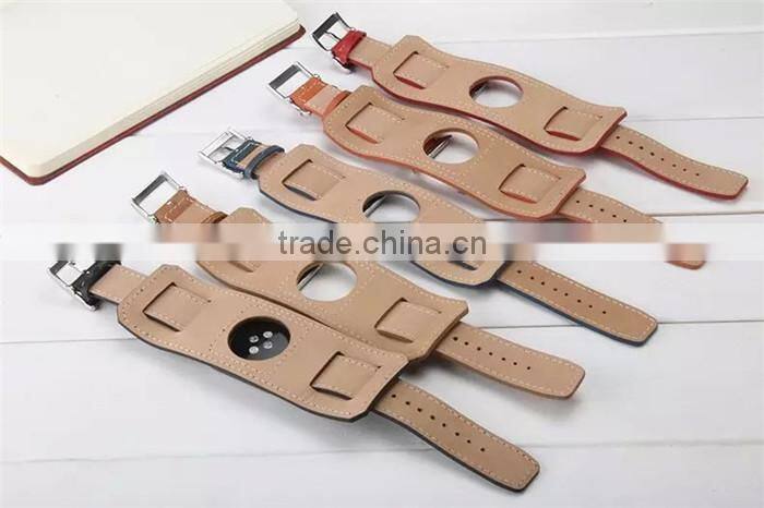 3 in 1 Double Single Tour Cuff Leather Watch Band for Apple Watch Straps