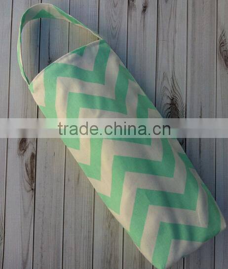 Wholesale Chevron Wine Bag Cotton Canvas Wine Bag