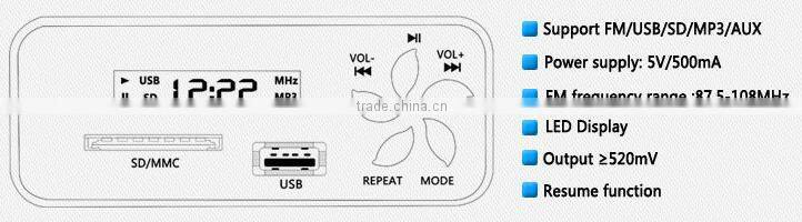 audio circuit board memory card pcb circuit fm mp3 kit