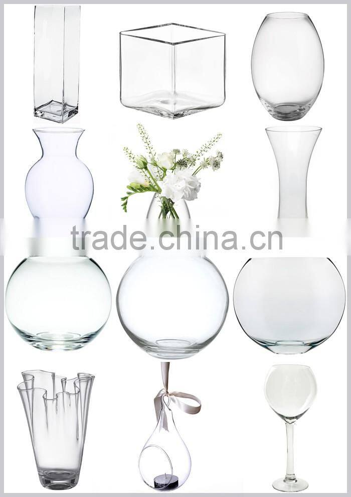 Discount square glass cube vases bulk for wedding centerpieces
