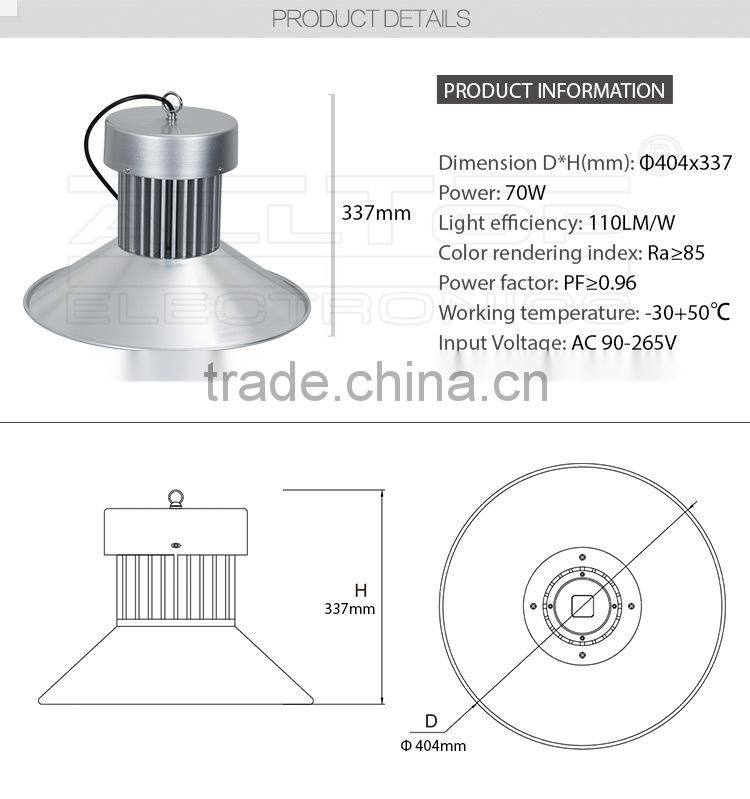 High qulity waterproof aluminum led 80w high bay light