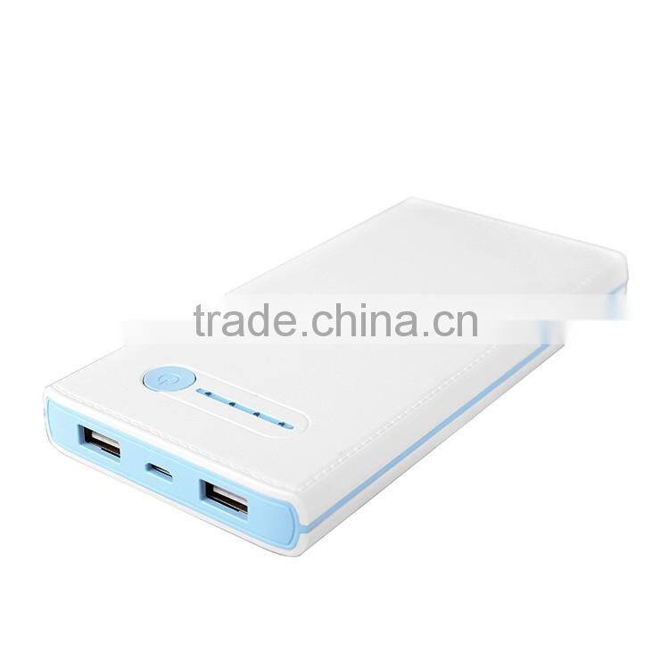 Travel charger 8000mAh dual USB portable power bank for mobile phone