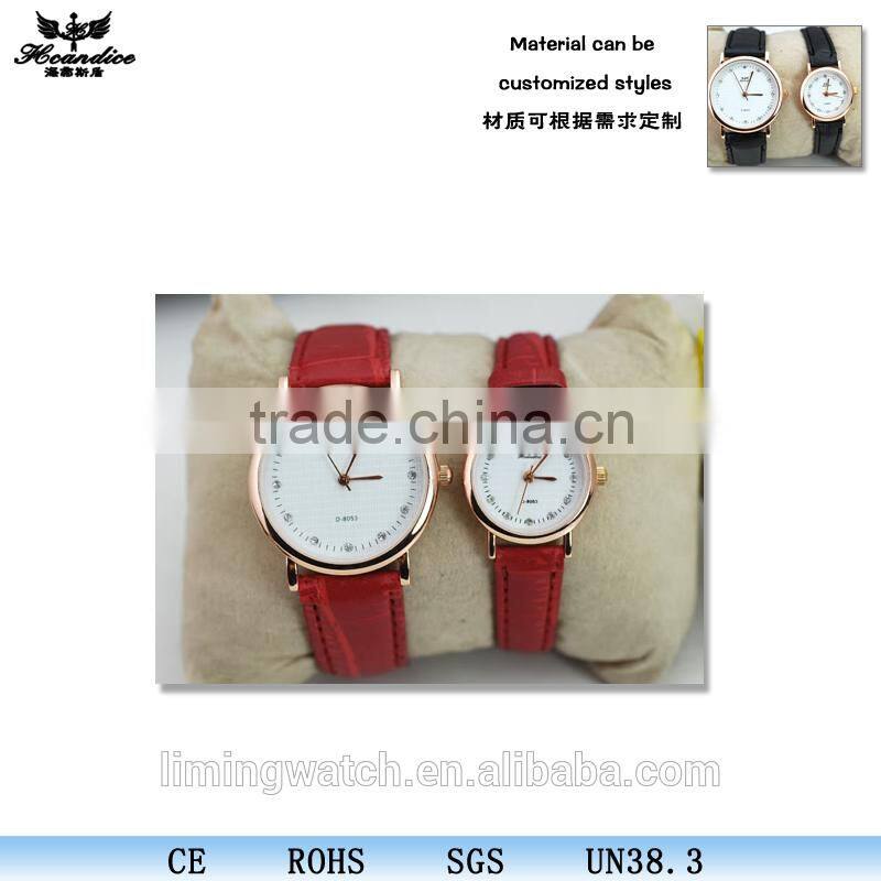 leather japan quartz wrist watches for couples