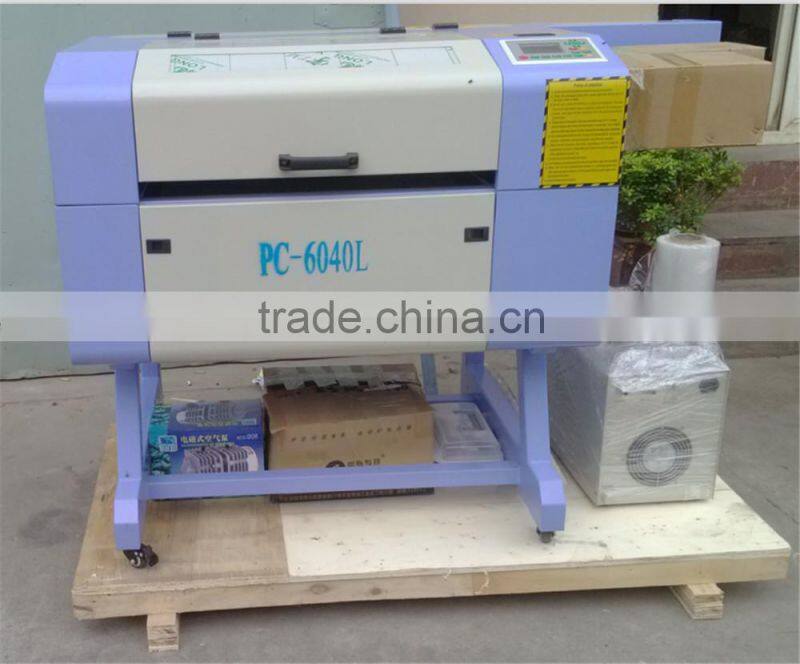 Rotary laser cutting machine with CE PC-1410LR