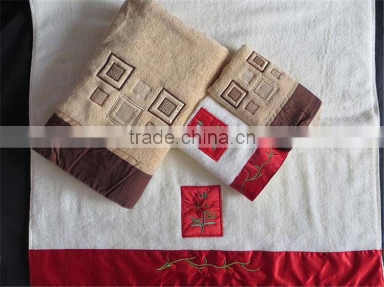 100% cotton luxury decorative bath towel sets