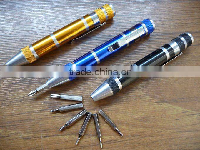 Promotional aluminium mini Screwdriver tool pen