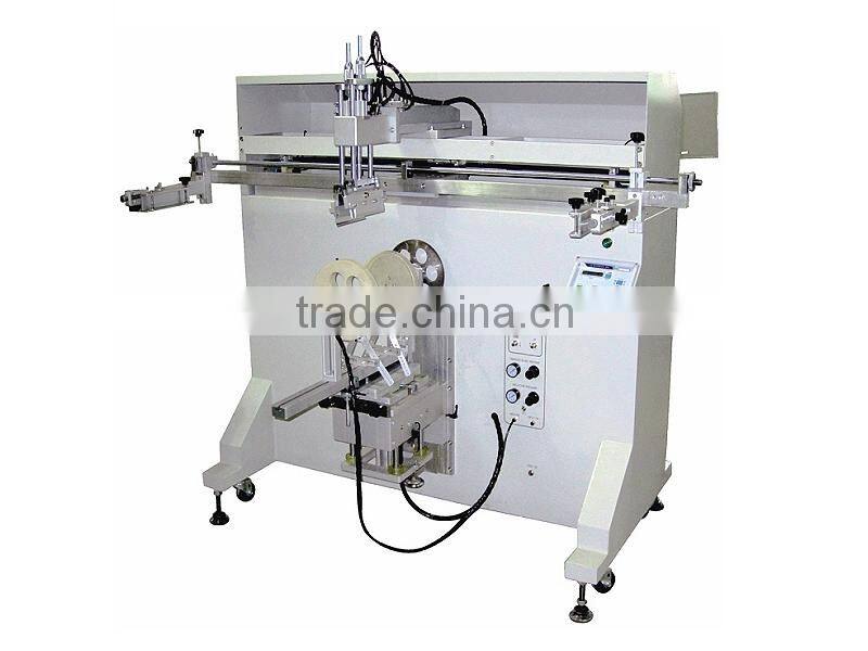 Semi auto cylinder/round silk screen printing machine