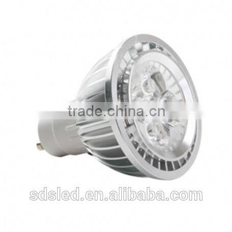 LED spotlight 5W high power Silver Cool White led spot light gu10