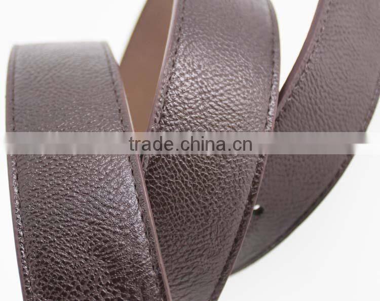 2015 fashion PU brown leather belt with high quality alloy buckles in Yiwu