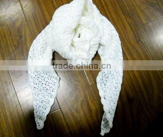 fashion lady acrylic knitted triangle shawl