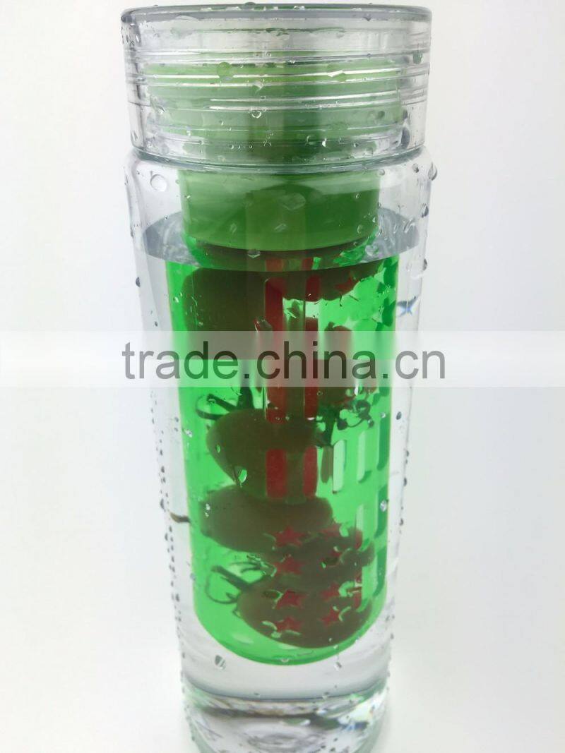 2016 infuser plastic joyshaker water bottle, water bottle joyshaker fruit infuser