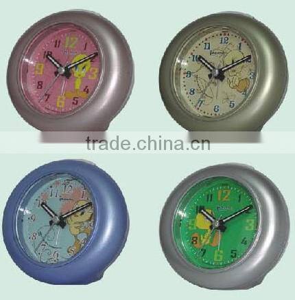 oval shape plastic table alarm clock table clock, desktop clock