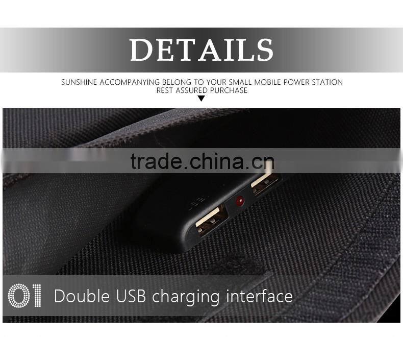 A grade mono-crystallin waterproof solar panel with usb interface for india market