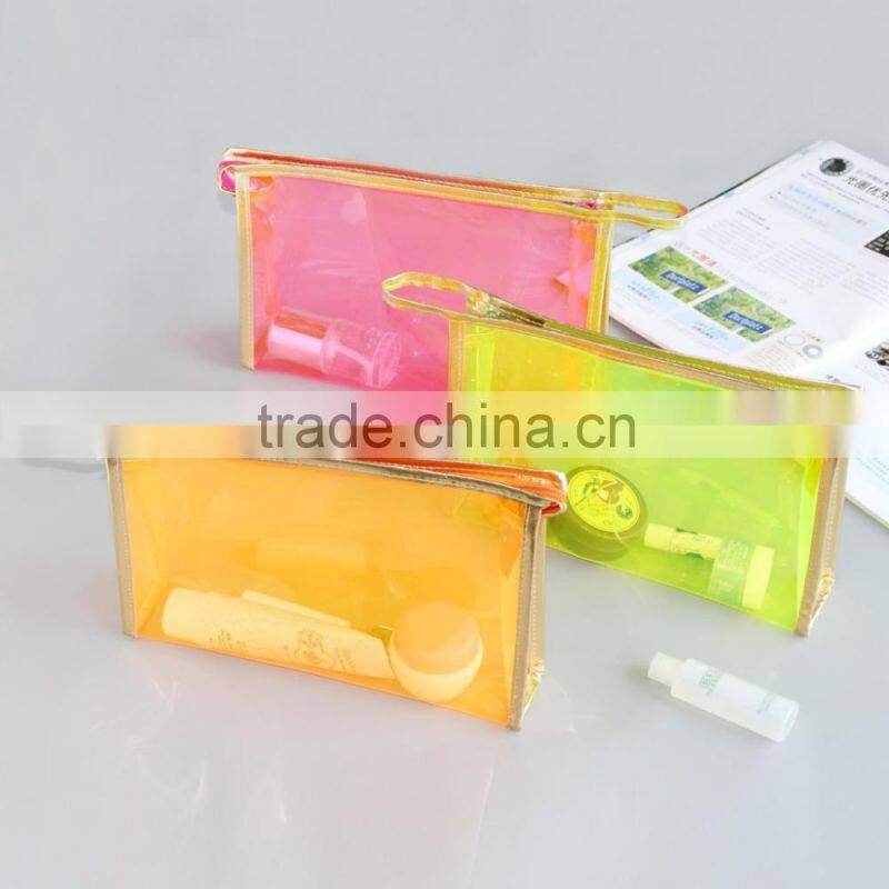 Clear Transparent PVC Makeup Bag With Zipper Travel Cosmetic Bag