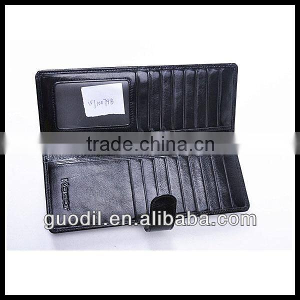 2014 hot selling brand oil leather wallet for women