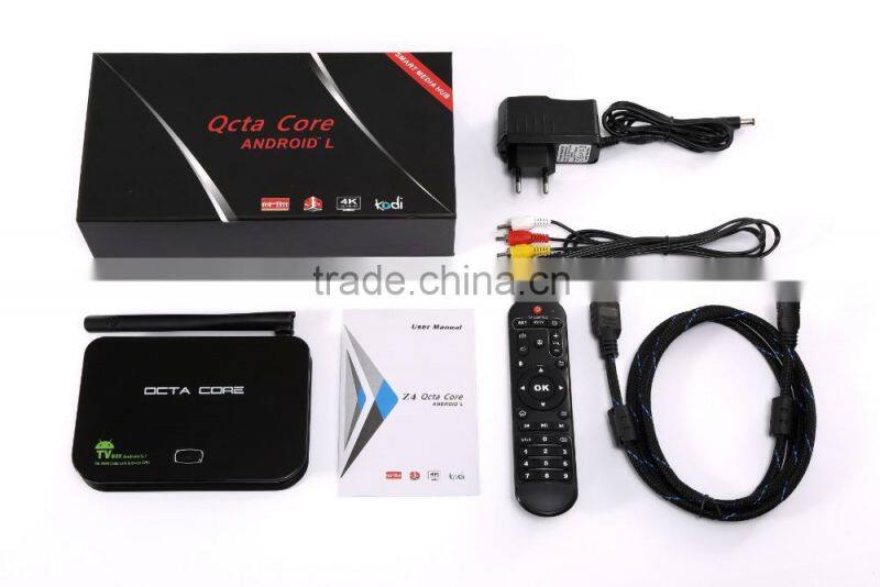 H.265 4K EKB368 RK3368 16GB octa core rk3368 emmc android5.1 tv box 4k Z4 octa core tv box