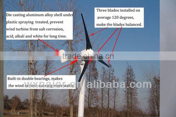 200w output 12v /24v small alternator wind turbine generator /wind generator