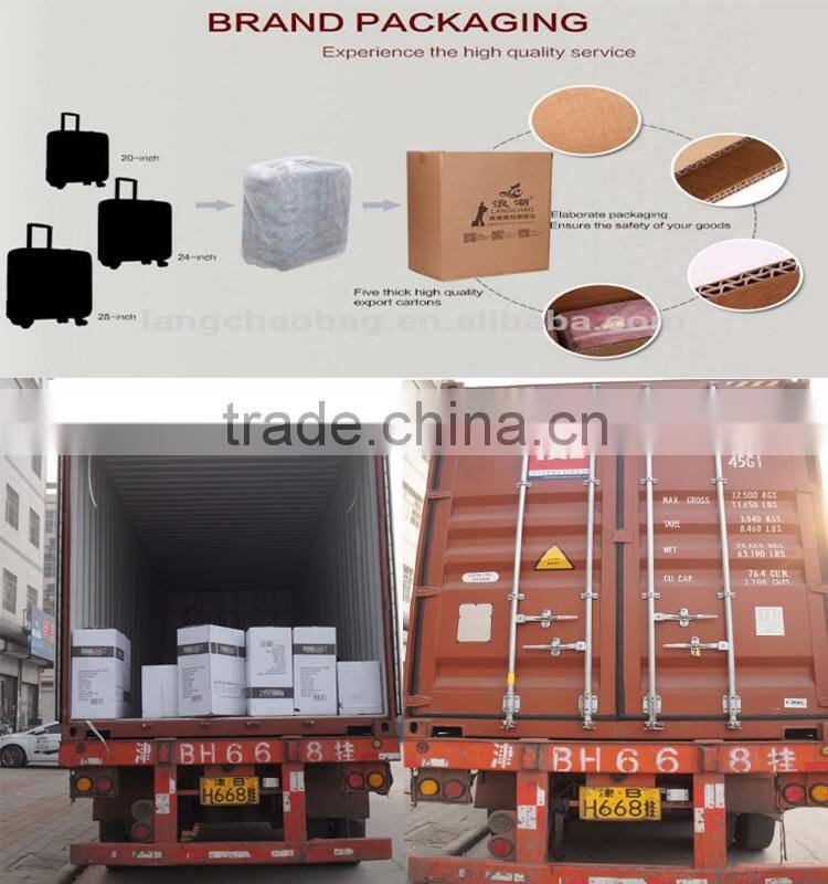 China supplier brown spinner pu travel luggage