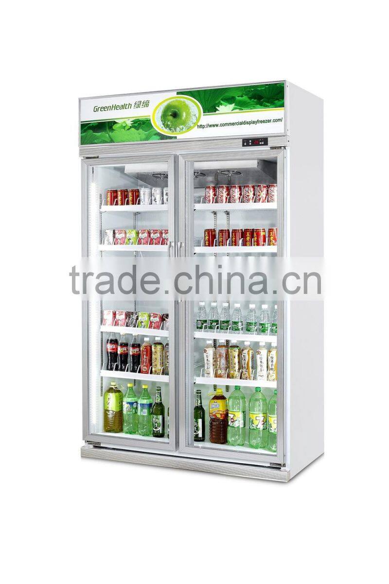 supermarket glass door freezer showcase display