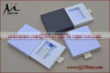 Wholesale Fabric Linen USB Drive Gift Boxes Wedding Package USB Box