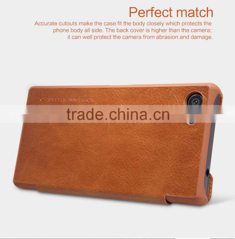 New arrived classic stylish leather case For Sony xperia z5 comapct