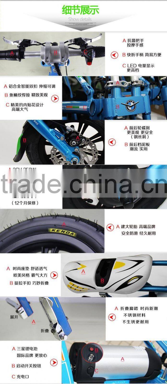 Modern sport style durable electric scooters with two people