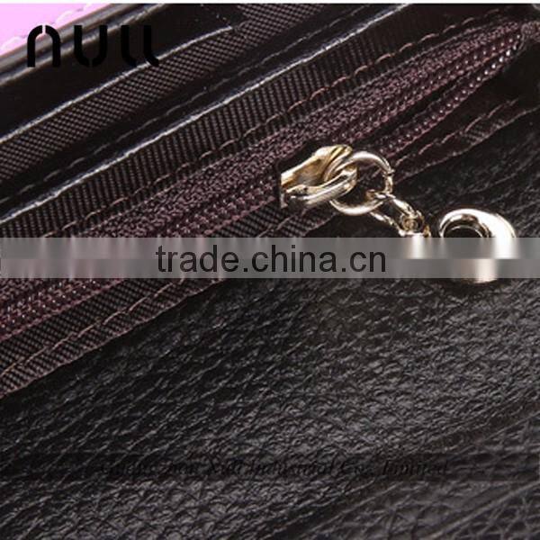 Genuine leather travel ladies clutches handmade wholesale cell phone wallet