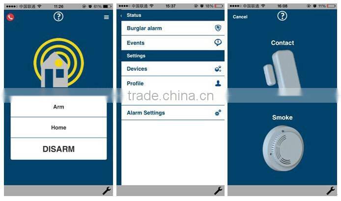 Cloud Server IP Network Burglar Alarm with 868mhz Frequency