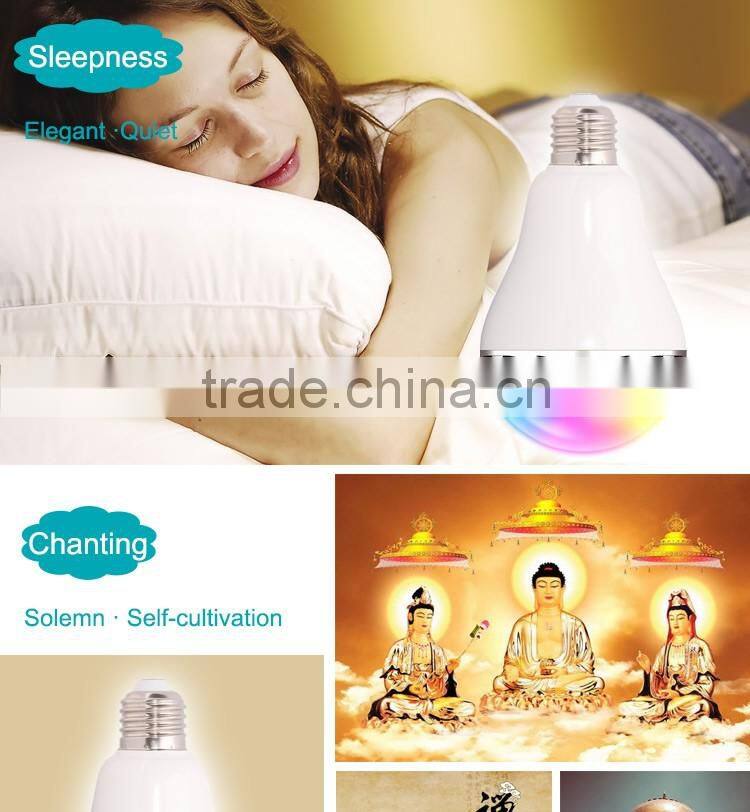 led light bulb 2 IN 1 Portable Wireless Music Smart Colorful Music Audio Speaker light bulb