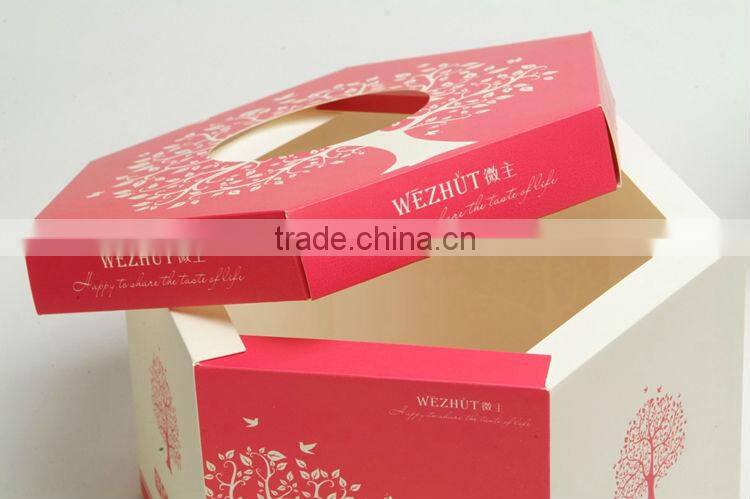New product Lovely Custom Durable hexagon paper rigid box