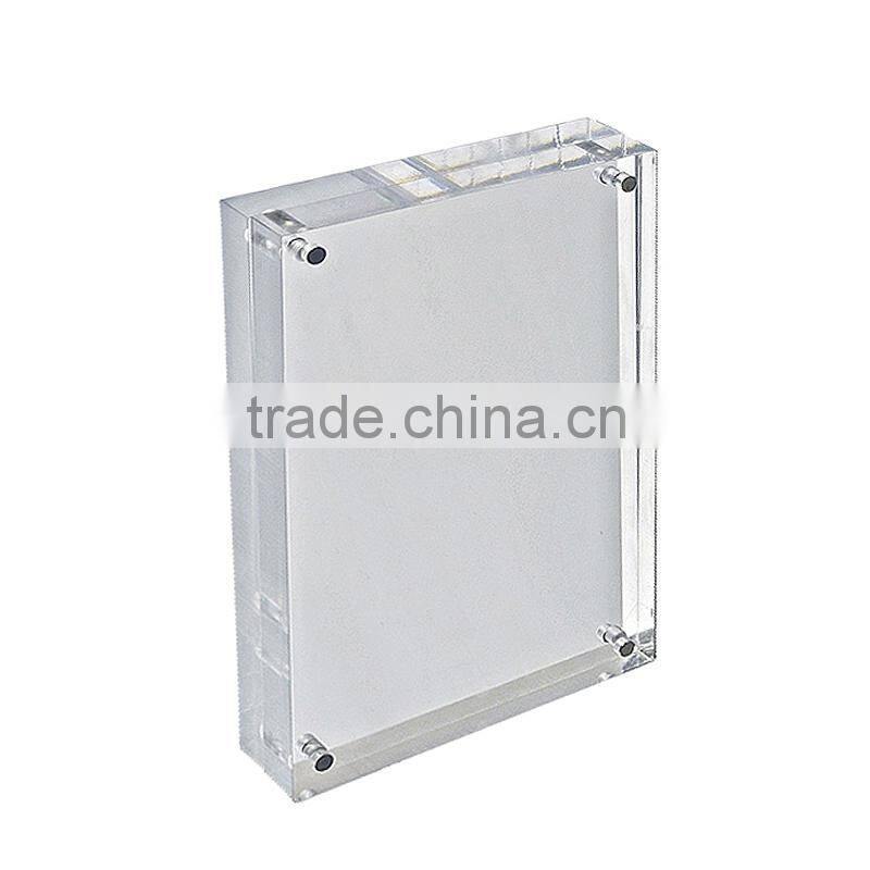 clear plexiglass block picture Frame, PMMA cube