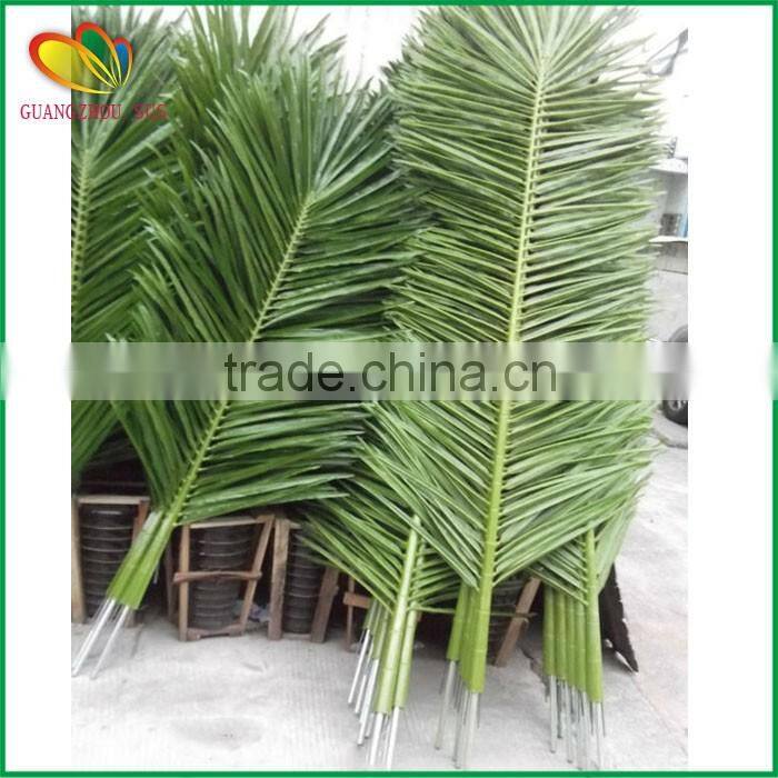 high quality artificial coconut leaf with UV resistant outdoor decor