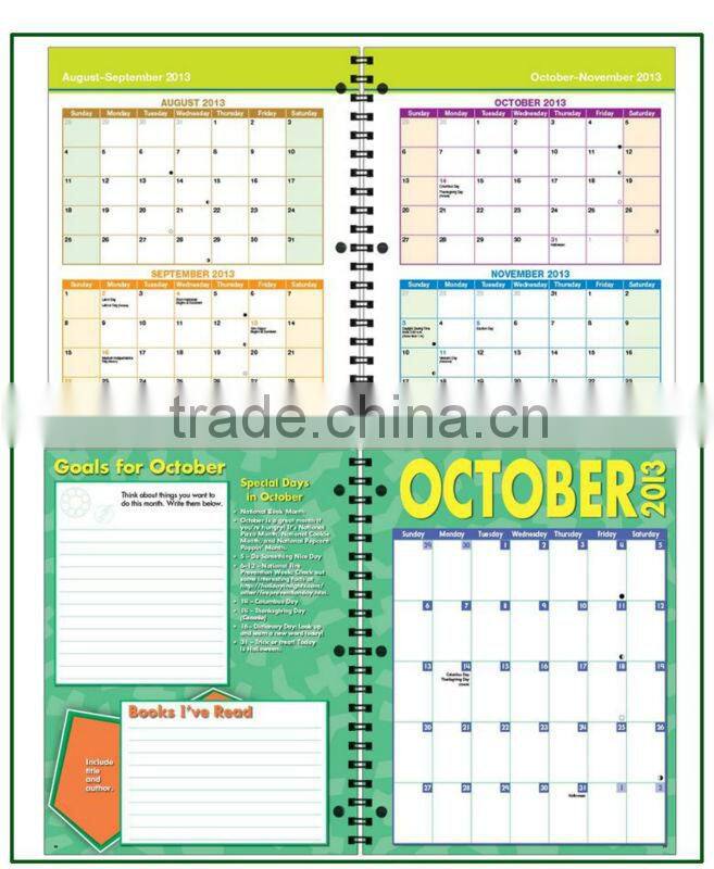 School Calender Planner Academic Desk Agenda Organizer