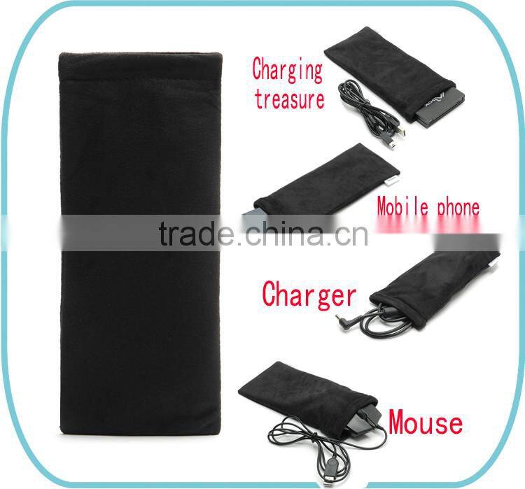 High quality velvet drawstring bags pouch for mobile and digital camera