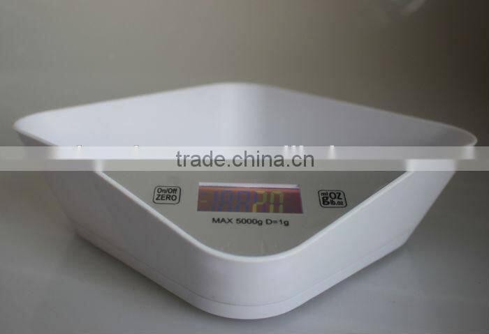 2014 Newly 5kg Digital weight kitchen food tray scale