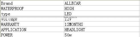 2016 12V 50W led light bulb super brightness 50W high power fog H15car lights led lamp,H15 led auto light for cr ee
