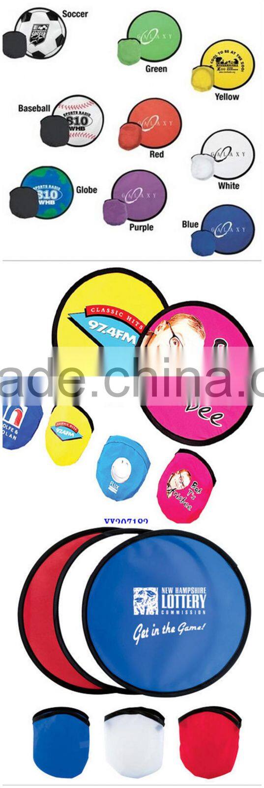 china supplier 25cm 190T customized logo foldable frisbee fan for dogs
