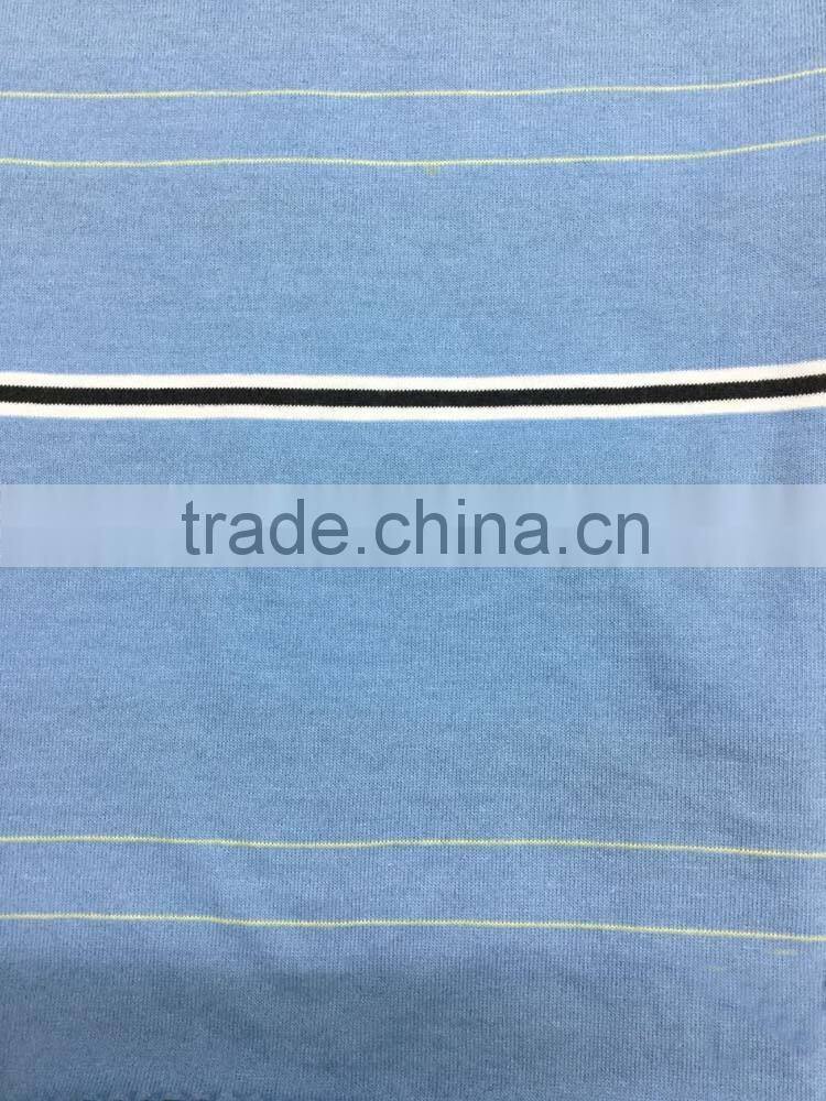 yarn dyed knitted jersey stripes fabric stocklot 193