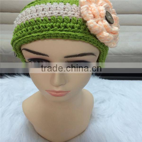 handmade knitted crochet flower heaband, crochet flower headband