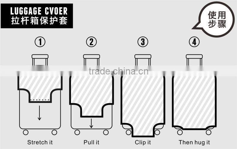 Custom Non Woven Luggage Cover/ canvas fabric luggage cover